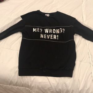 Black long sleeve shirt